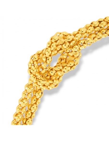 Bracciale Argento Dorato Nodo Centrale [6eb5fa1d]