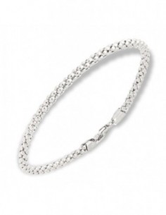 Bracciale Oro Bianco Maglia Popcorn 3MM 4,80GR [b35d37f4]