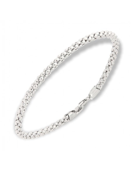 Bracciale Oro Bianco Maglia Popcorn 3MM 4,80GR [b35d37f4]