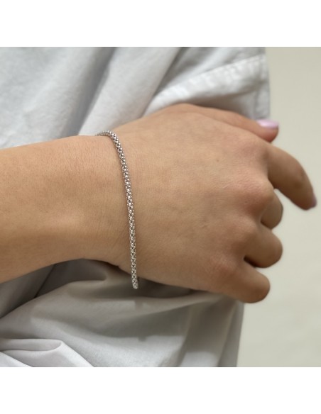 BRACCIALE ORO BIANCO MAGLIA Popcorn 3,85 GRAMMI [9a17be52]
