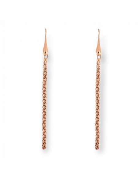 Orecchini Argento Rosato Ciuffo Maglia Popcorn [5f09111a]