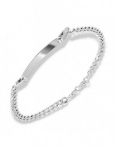 Bracciale Oro Bianco Piastra Centrale [d2f8475d]
