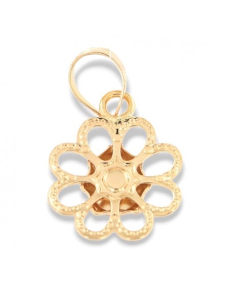 Ciondolo Oro Giallo Coccinella Fiore [19d7d468]