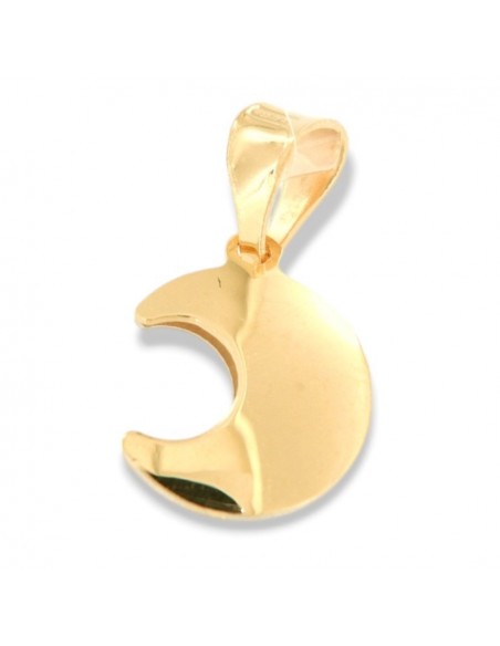 Ciondolo Oro Giallo Luna Bordi Oro Bianco [658e700c]