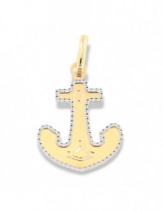 Ciondolo Oro Giallo Ancora Bordi Diamantati Oro Bianco [6050df02]