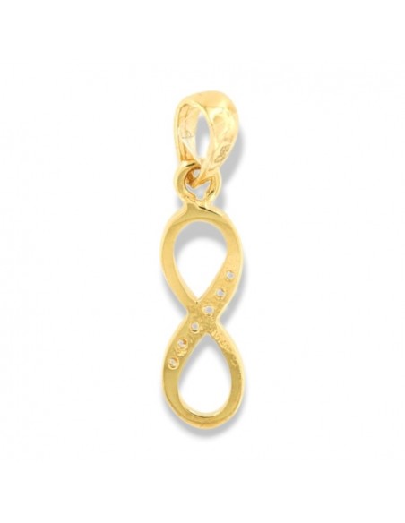 Ciondolo Oro Giallo Infinito Zirconi Bianchi [6bd7c10f]