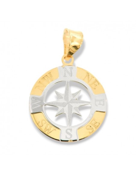 Ciondolo Oro Giallo Rosa Dei Venti Centro Oro Bia [0e6b5d0b]