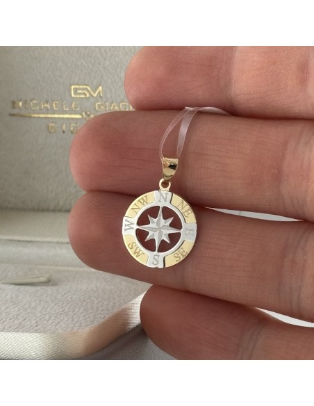 Ciondolo Oro Giallo Rosa Dei Venti Centro Oro Bia [5e369f14]