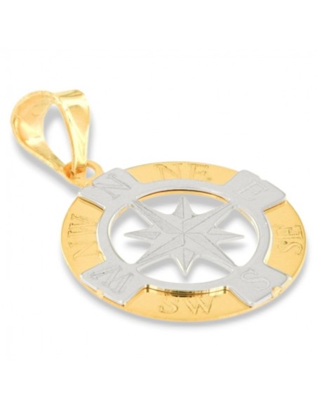 Ciondolo Oro Giallo Rosa Dei Venti Centro Oro Bia [e92b5e10]