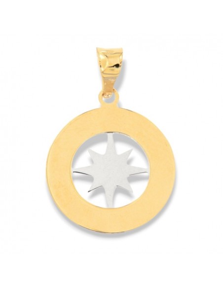 Ciondolo Oro Giallo Rosa Dei Venti Centro Oro Bia [ec7b190e]