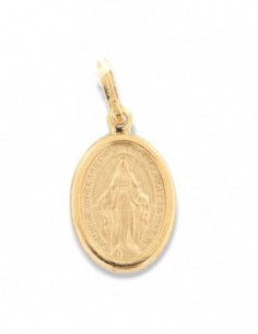CIONDOLO ORO GIALLO MEDAGLIA MADONNA MIRACOLOSA 1G [f72e4e80]