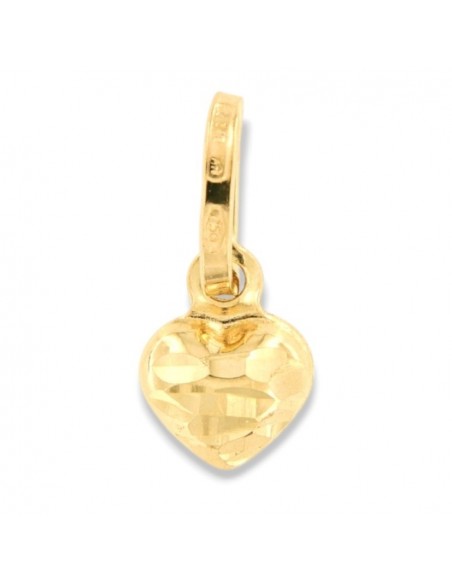Ciondolo Oro Giallo Cuore Sfaccettato [0412f574]
