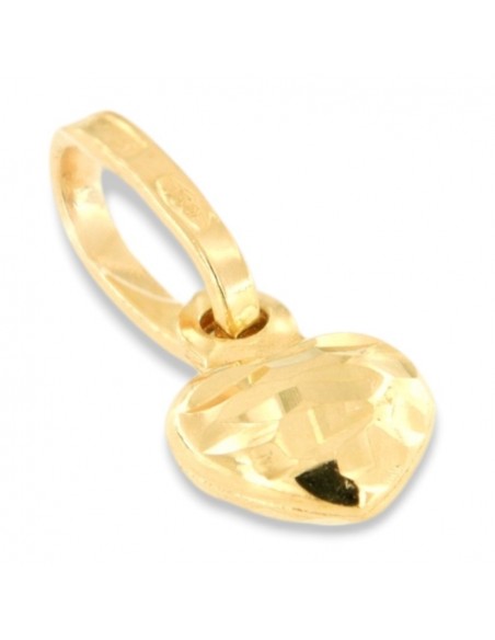 Ciondolo Oro Giallo Cuore Sfaccettato [0e6c4072]