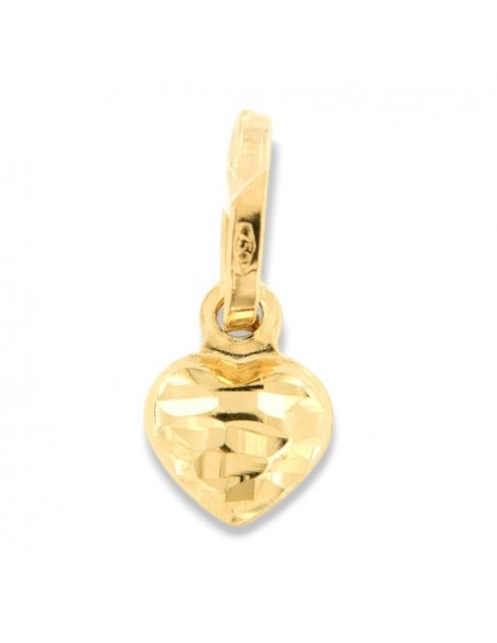 Ciondolo Oro Giallo Cuore Sfaccettato [0b3c076c]