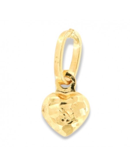Ciondolo Oro Giallo Cuore Sfaccettato Liscio Retro [89d27212]