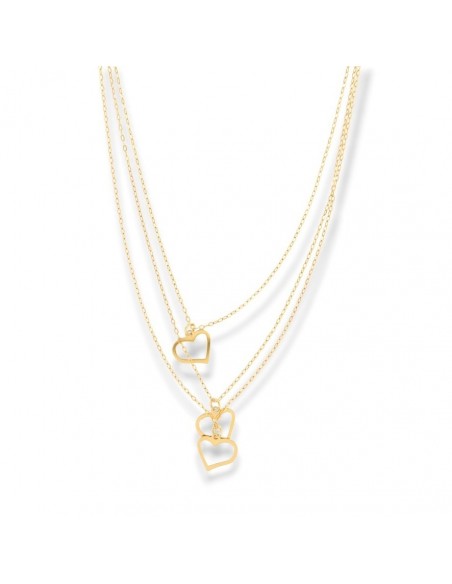 Collana Oro Giallo Cuori Pendenti [6ca9f899]