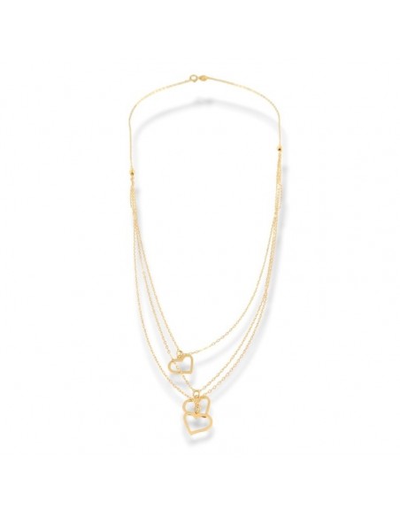 Collana Oro Giallo Cuori Pendenti [0d9bbe18]