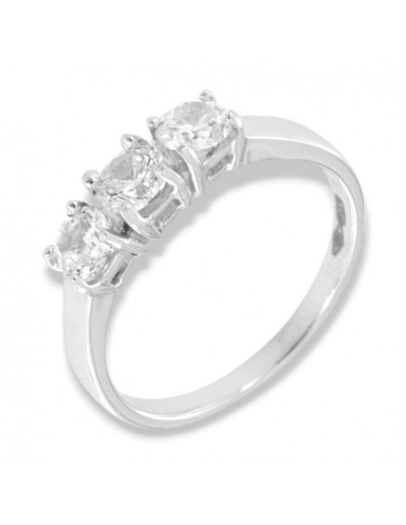 Anello Oro Bianco Trilogy Zirconi Degradè 4,5MM [8be58413]