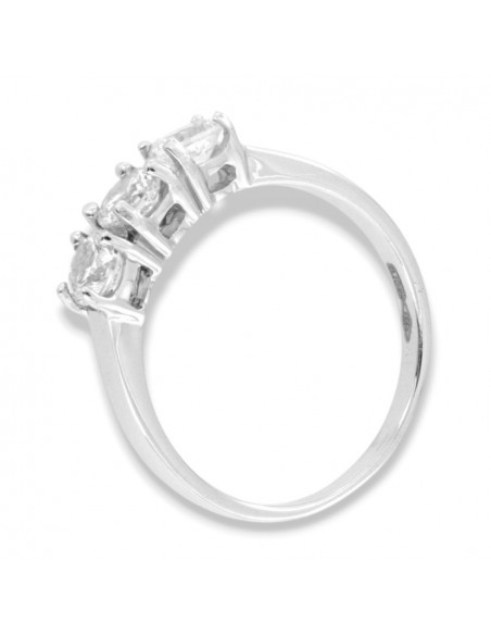 Anello Oro Bianco Trilogy Zirconi Degradè 4,5MM [8eb5c30d]