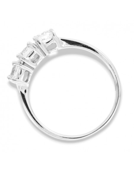 Anello Oro Bianco Trilogy Zirconi Degradè 4,5MM [39a80209]