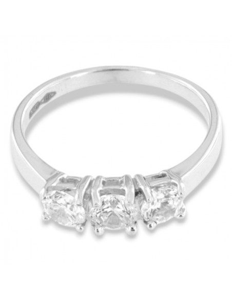 Anello Oro Bianco Trilogy Zirconi Degradè 4,5MM [e08e4104]