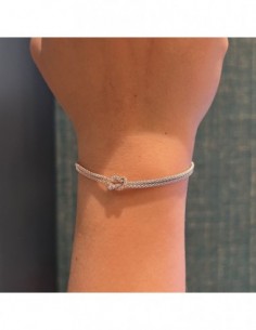 Bracciale Argento Rodiato Nodo Centrale [862a6bc1] 2