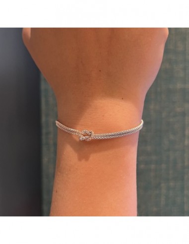 Bracciale Argento Rodiato Nodo Centrale [f57fd372]