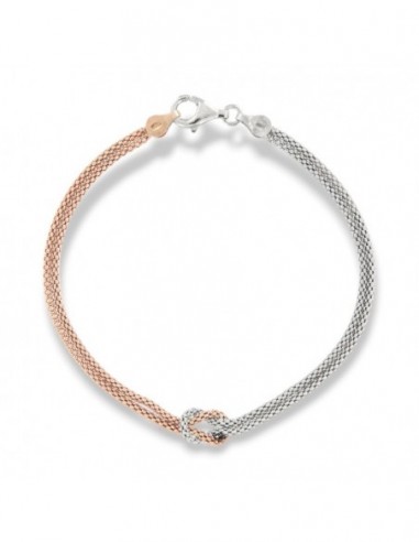 Bracciale Argento Rodiato Nodo Centrale [f02f946c]