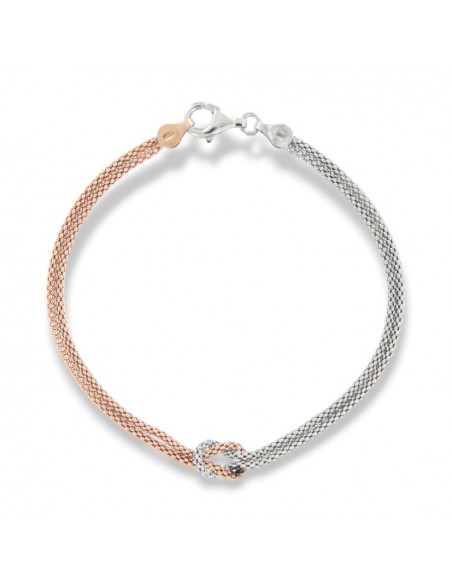 Bracciale Argento Rodiato Nodo Centrale [f02f946c]