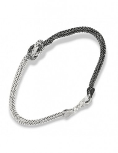 Bracciale Argento Rodiato Nodo Centrale [837a2cdf]