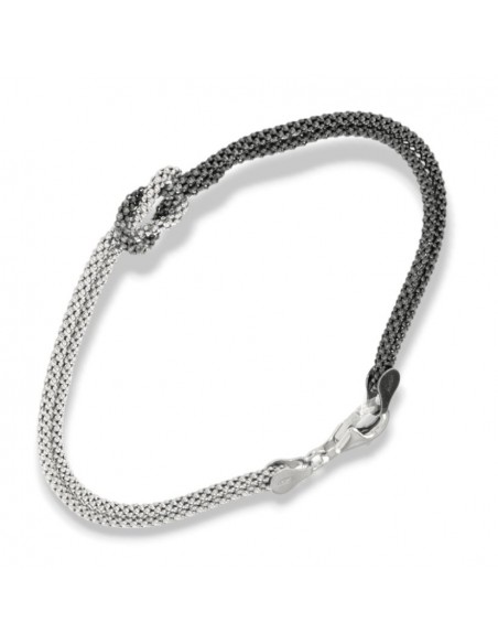 Bracciale Argento Rodiato Nodo Centrale [837a2cdf]