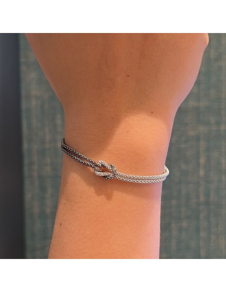 Bracciale Argento Rodiato Nodo Centrale [6038d877]