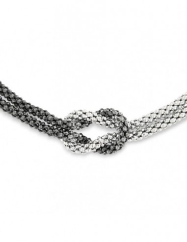 Bracciale Argento Rodiato Nodo Centrale [d7251973]
