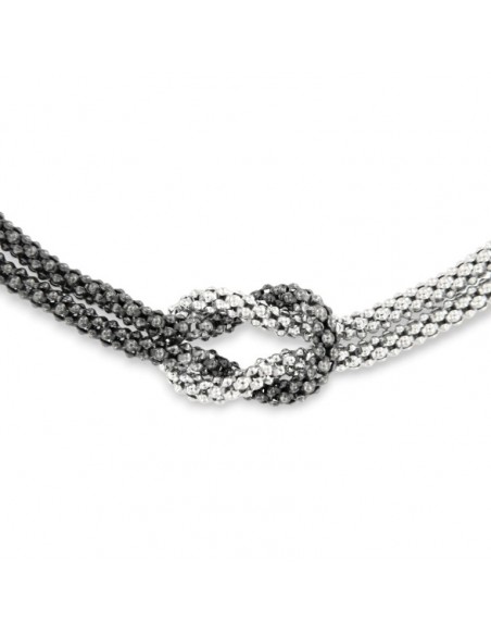 Bracciale Argento Rodiato Nodo Centrale [d7251973]
