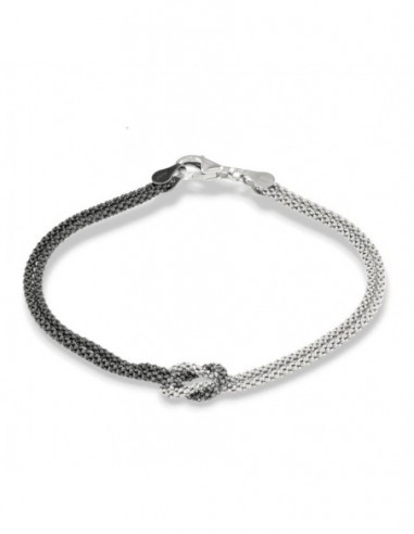 Bracciale Argento Rodiato Nodo Centrale [d2755e6d]