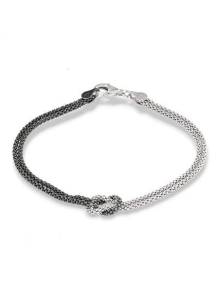Bracciale Argento Rodiato Nodo Centrale [d2755e6d]
