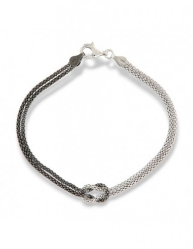 Bracciale Argento Rodiato Nodo Centrale [65689f69]