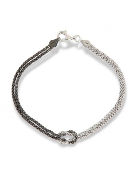 Bracciale Argento Rodiato Nodo Centrale [65689f69]