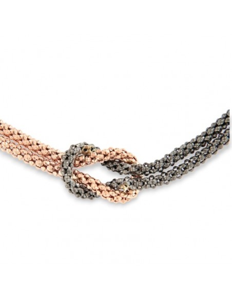 Bracciale Argento Rosato Nodo Centrale [5089c172]