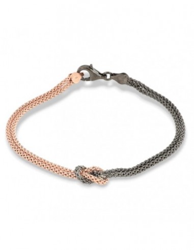 Bracciale Argento Rosato Nodo Centrale [55d9866c]