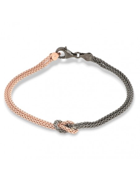 Bracciale Argento Rosato Nodo Centrale [55d9866c]