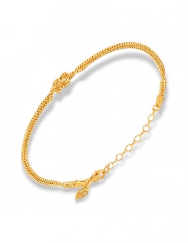 Bracciale Argento Dorato Maglia Veneziana Nodo [bf6a32f7]