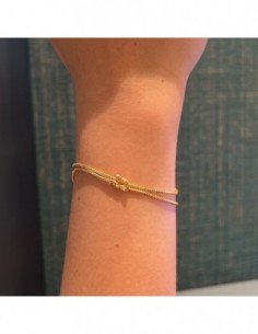 Bracciale Argento Dorato Maglia Veneziana Nodo [bf6a32f7] 2