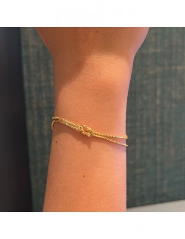Bracciale Argento Dorato Maglia Veneziana Nodo [6e3690bd]