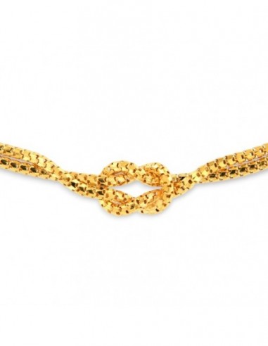 Bracciale Argento Dorato Maglia Veneziana Nodo [d92b51b9]