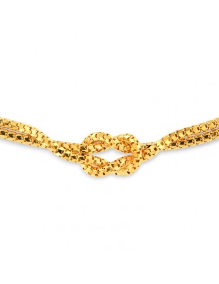 Bracciale Argento Dorato Maglia Veneziana Nodo [d92b51b9]