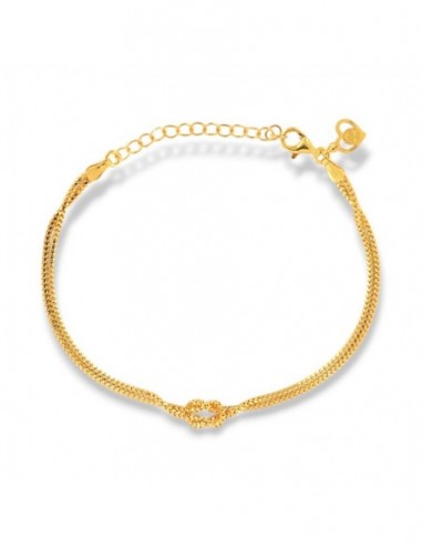Bracciale Argento Dorato Maglia Veneziana Nodo [6b66d7a3]