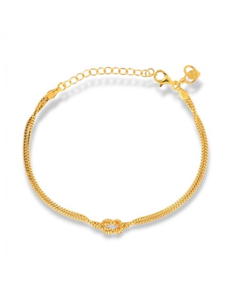 Bracciale Argento Dorato Maglia Veneziana Nodo [6b66d7a3]