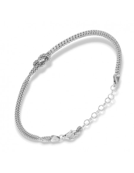 Bracciale Argento Rodiato Nodo Tennis Popcorn [ba8d6828]