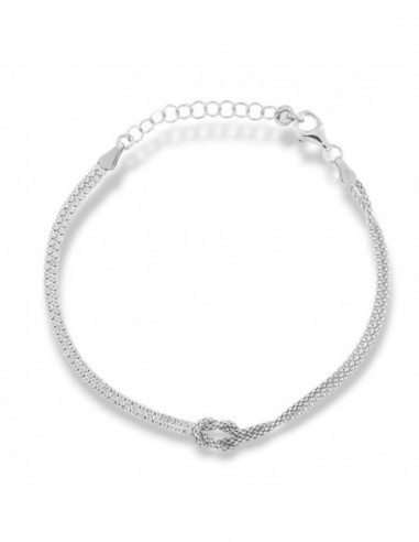 Bracciale Argento Rodiato Nodo Tennis Popcorn [5509d37d]